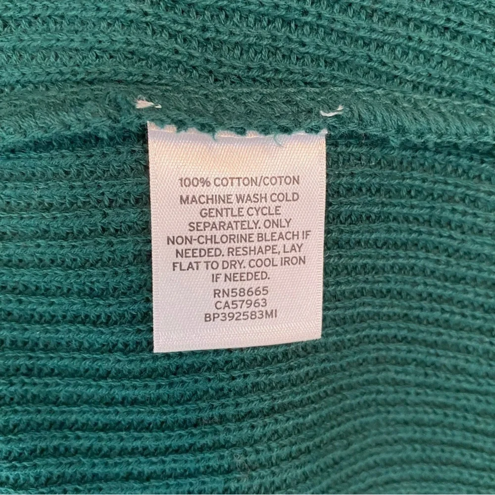 BP Teal Open Front Curved Hem Cardigan Sweater